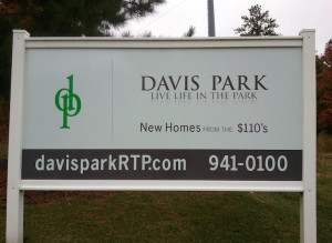 Outdoor Sign mounted raleigh business
