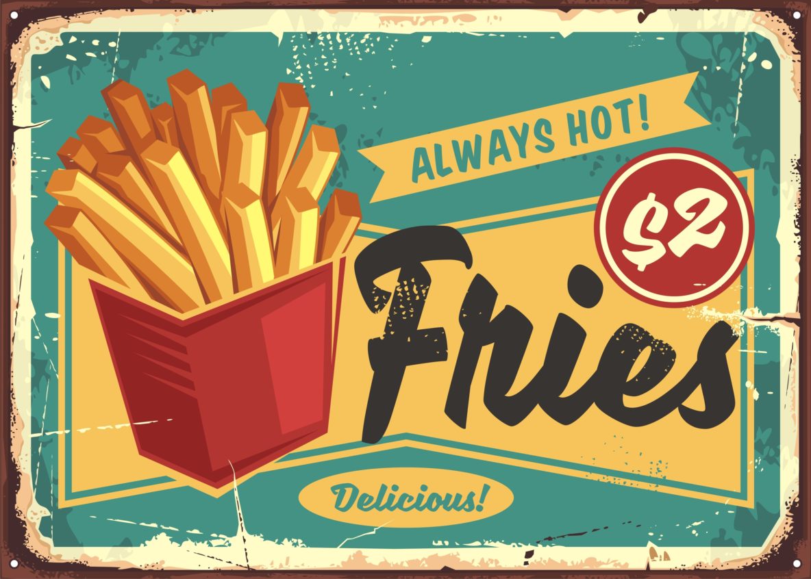 french fries sign
